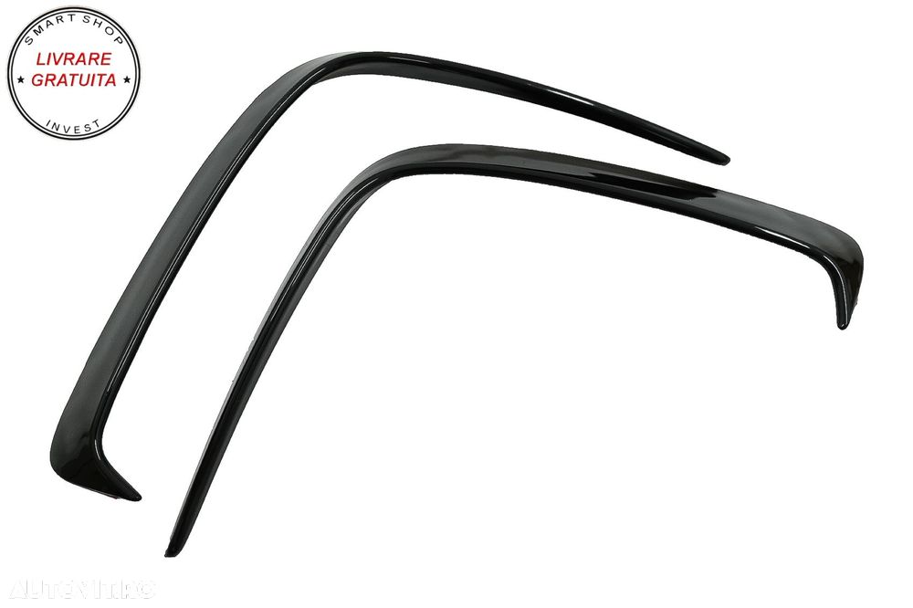 Ornamente Bara Spate Flapsuri Mercedes A-Class W176 (2012-2018) Negru Lucios- livrare gratuita - 3