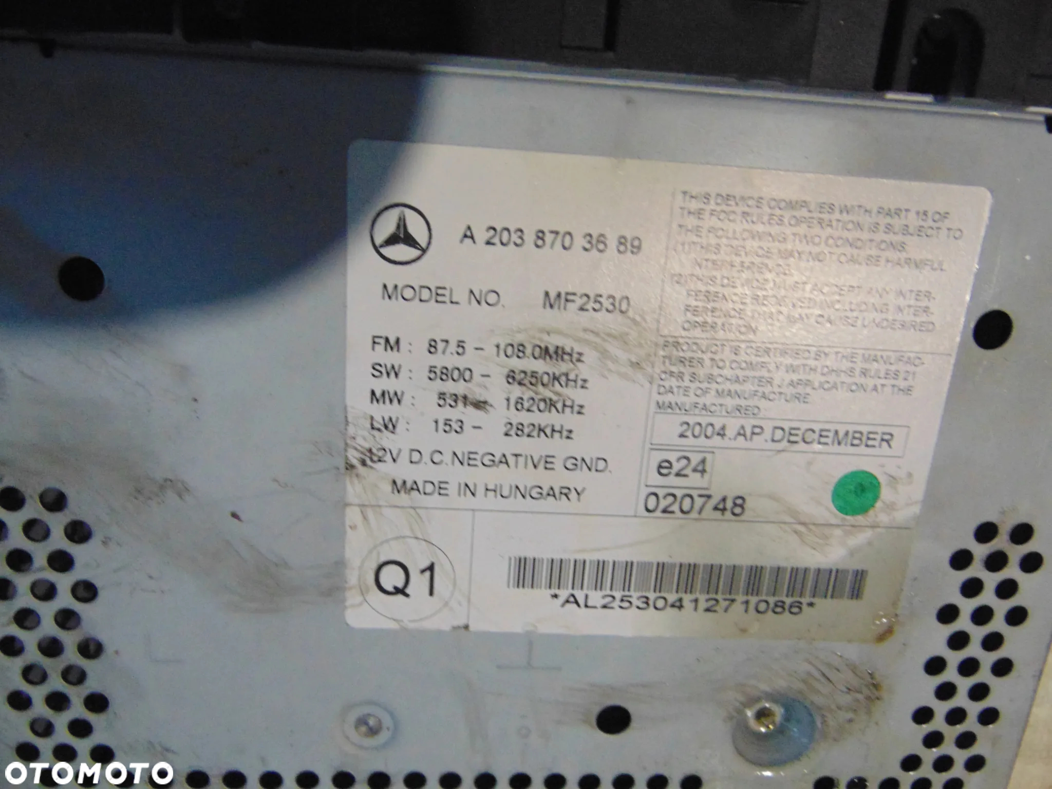Radio mercedes w203 lift - 4