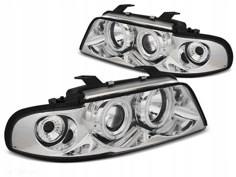 LAMPY AUDI A4 B5 94-98 CHROM RINGI CCFL - 1