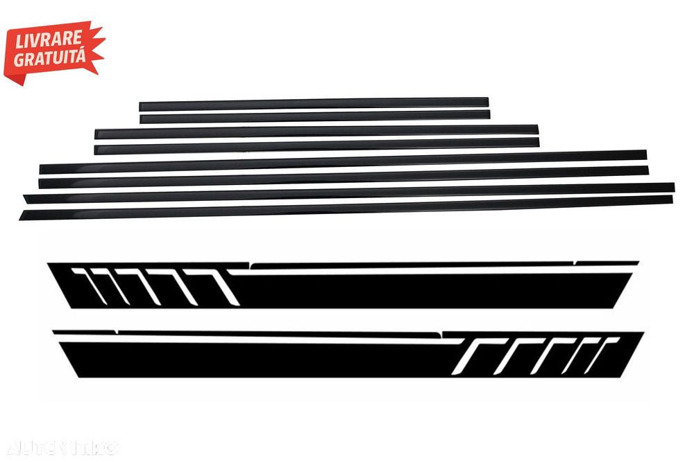Bandouri Laterale Mercedes G-Class W463 (1989-2017) cu Stickere Laterale Negru Mat- livrare gratuita - 1