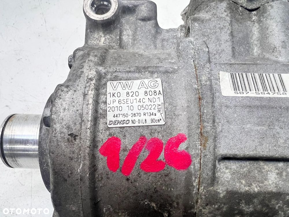 SPRĘŻARKA KOMPRESOR KLIMATYZACJI AUDI VOLKSWAGEN SEAT SKODA 1K0820808A 1/26 - 7