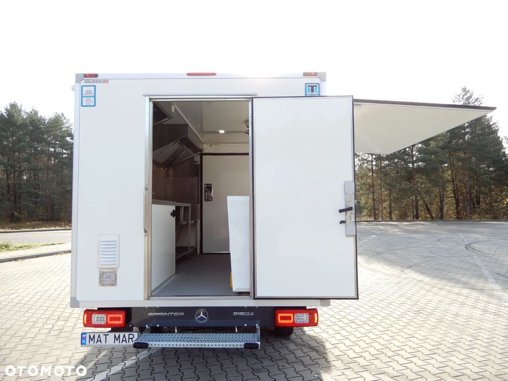 Mercedes-Benz Sprinter 319 CDI V6 3.0 CDI 190 KM Automat 7G-Tronic Auto-Sklep Food Truck Bar Smażalnia Izoterma Chłodnia Mrożnia Agregat Thermo King Zasilany Na Postoju V230 STAN NOWY JEDYNY TAKI POLECAM - 20