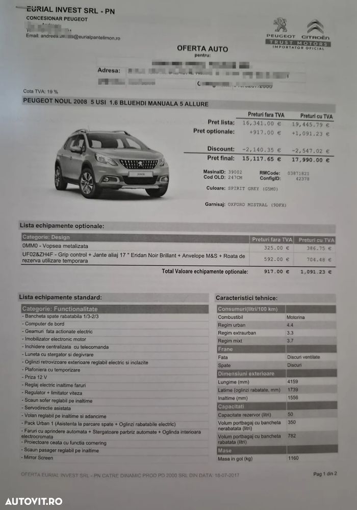 Peugeot 2008 1.6 BlueHDi FAP Allure - 18