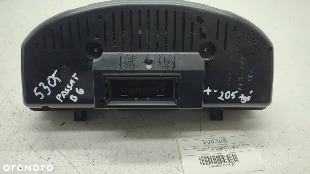 LICZNIK ZEGARY VW PASSAT B6 2005 2.0 FSI EUROPA - 3