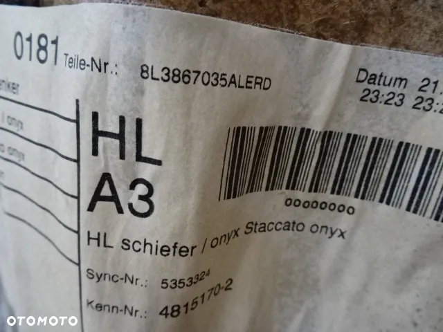 BOCZKI DRZWI LEWY TYŁ AUDI A3 8L HB 3D NR326 - 11