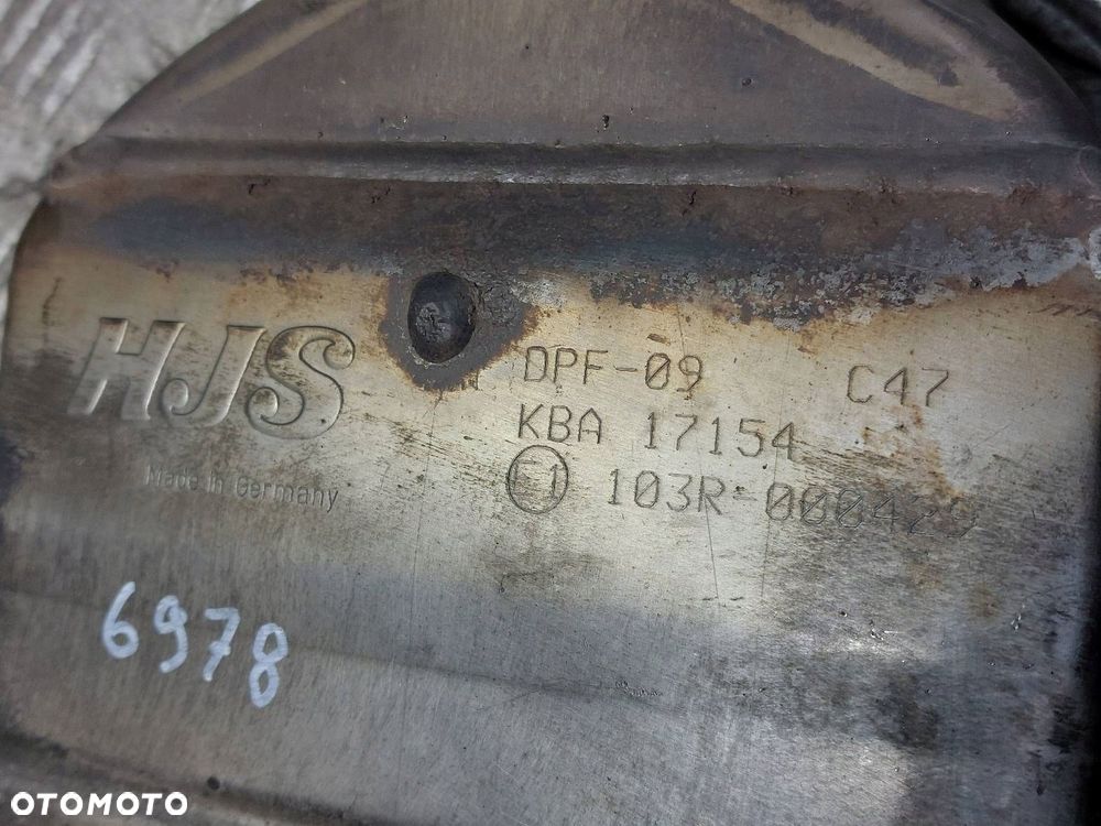 DPF FAP FILTR CZĄSTEK STAŁYCH PEŁEN VOLVO V40 I 1.9 DI HJS KBA17154 - 2