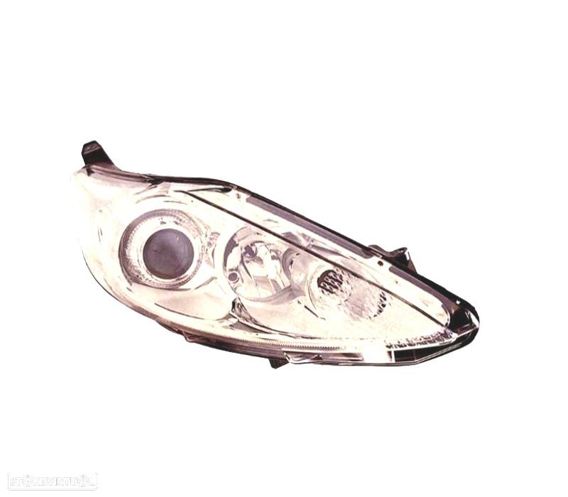 FAROL DIR OPTICAS PARA FORD FIESTA MK7 3/5P 08-13 FUNDO CROMADO - 1