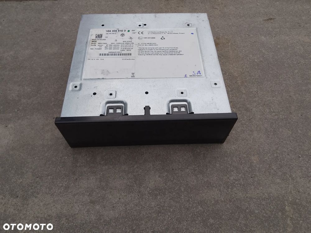 VW ID3 ID.3 ID4 ID.4 ID5 ID.5 CZYTNIK NAWIGACJI RADIO MIB3 NAVI 10A035816D - 1