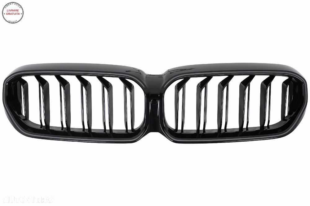 Grile Centrale cu LED BMW Seria 5 G30 G31 LCI (07.2020-2023) Negru Lucios- livrare gratuita - 3