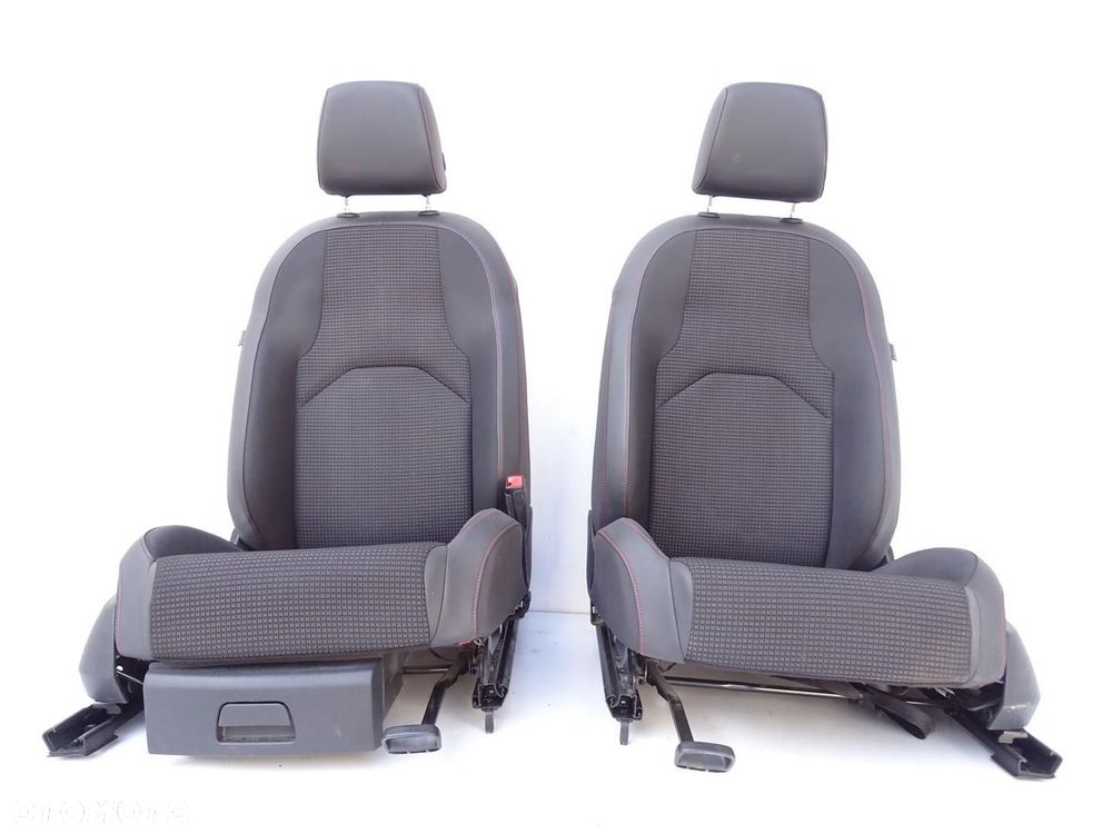 FOTELE FOTEL KOMPLET PÓŁSKÓRA SKÓRA KANAPA SEAT LEON III 5F FR 5D HB - 3