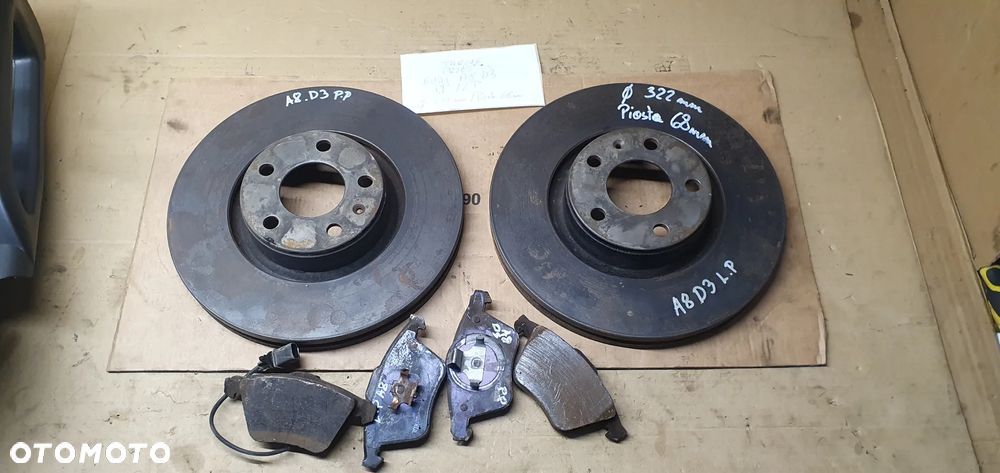 Tarcze hamulcowe przód przednie klocki Audi A8 D3 3.0 TDI 320mm - 6