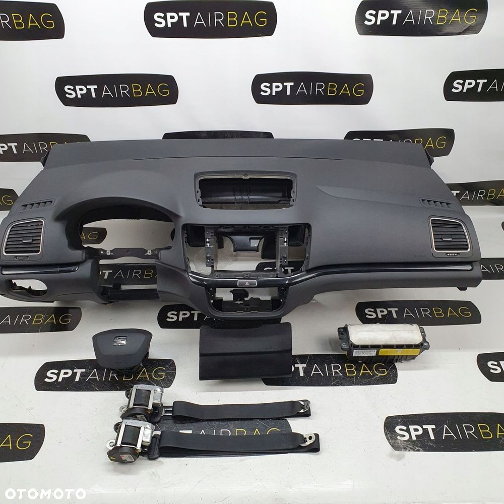 SEAT ALHAMBRA LIFT DESKA ROZDZIELCZA KONSOLA KOKPIT PULPIT PODUSZKI AIRBAG AIR BAG PASY KIT SET - 1