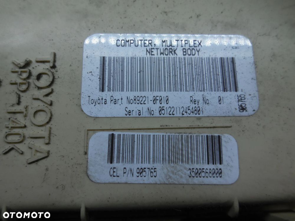 MODUŁ BSI TOYOTA COROLLA VERSO 89221-0F010 + WTYCZKI INSTALACJA 1.8 V-VTI - 3