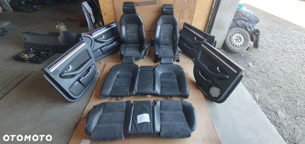 Fotele kanapa boczki komplet półskóra alcantara elektryczne Audi A8 D3 - 1