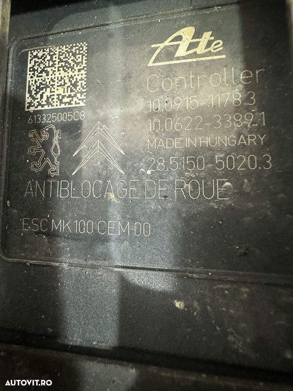 Abs peugeot 208 1.4 diesel 2013-2021 cod: 9806881780 esc mk100 cem00 - 3