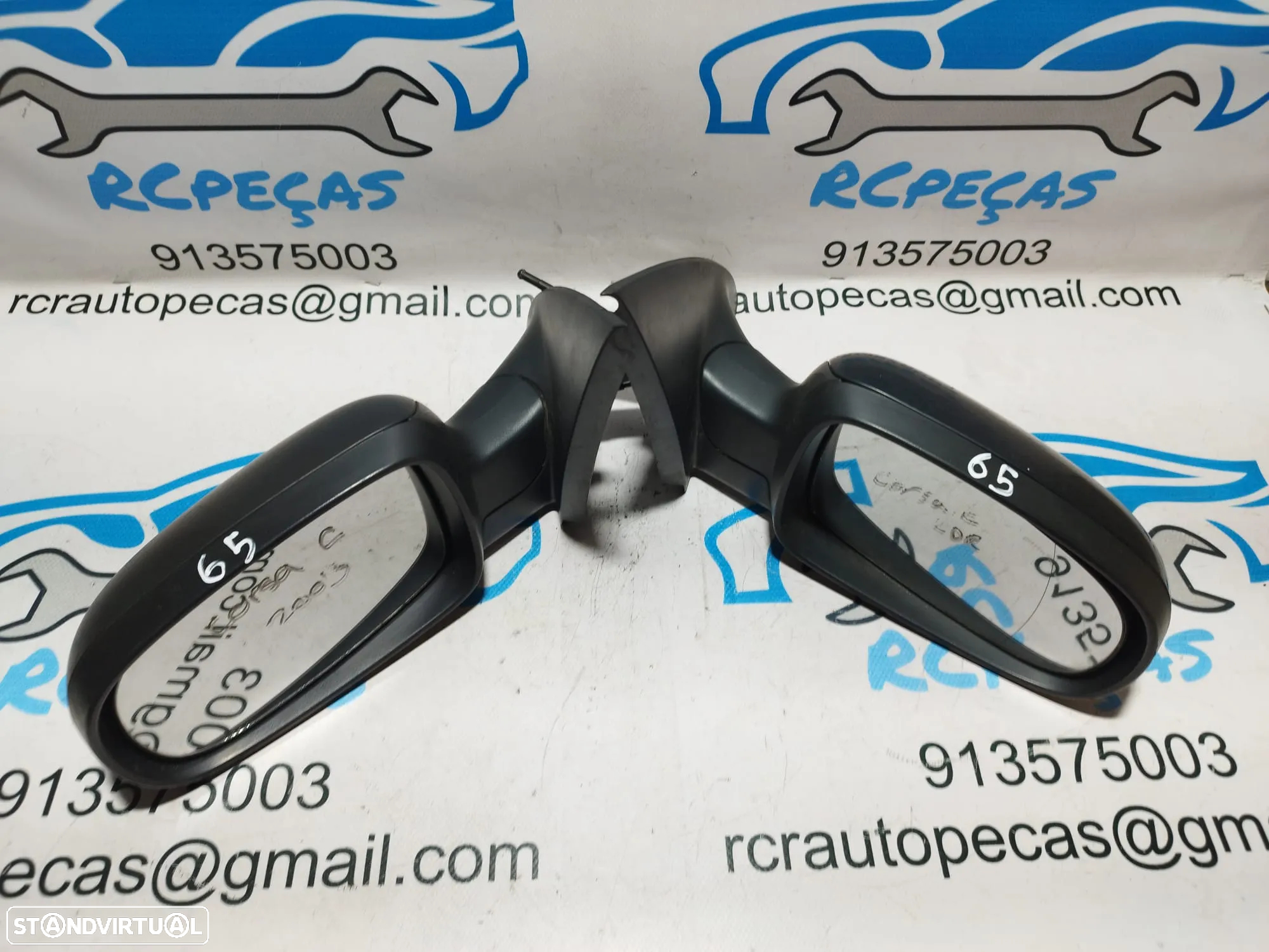 .ESPELHO RETROVISOR ESQUERDO DIREITO OPEL COMBO C 24420988 24420982 CORSA C MANUAL ESPELHOS RETROVISORES - 6