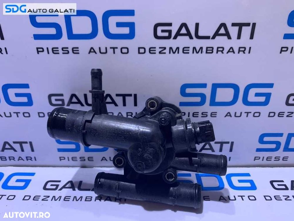Corp Carcasa Termostat cu Senzor Temperatura Apa Lichid Racire Motor Antigel Renault Laguna 2 1.9 DCI F9Q 2001 - 2007 Cod 8200374346D 8200374346 - 1