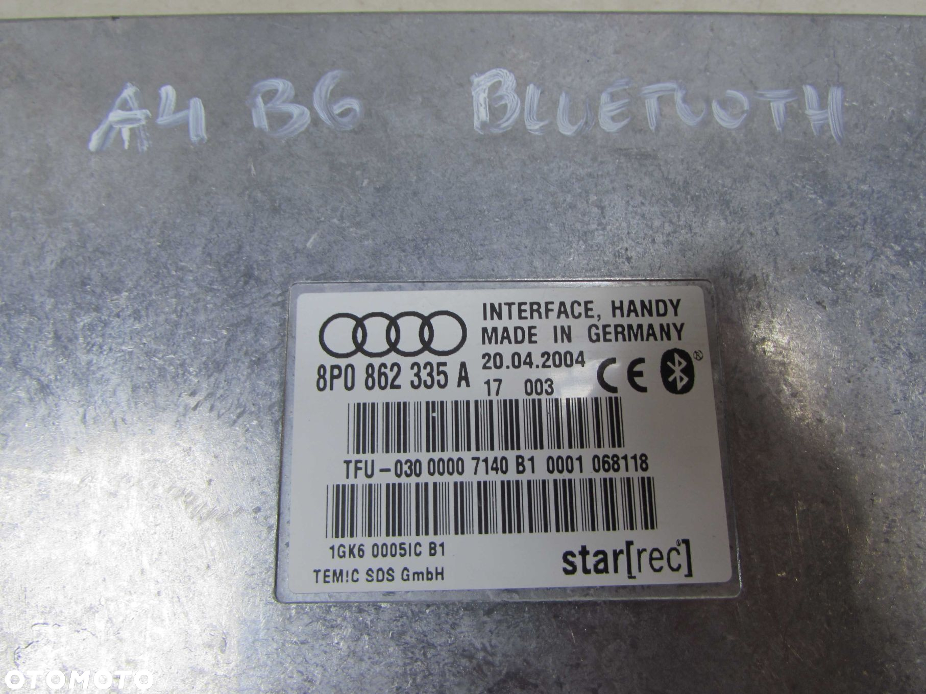 AUDI A4 B6 01-05 MODUL STEROWNIK BLUETOOTH 8P0862335A - 5