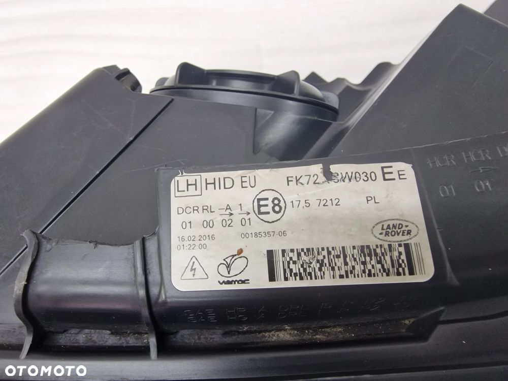 LAND ROVER DISCOVERY SPORT XENON LEWY LEWA LAMPA PRZEDNIA PRZÓD , NR FK72-13W030-EE , NR AUKCJI LL634 - 10