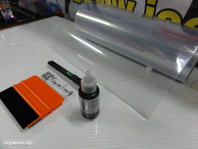 Farois angel eyes BMW E46 4 portas / limosine 98-01 fundo preto com angel eyes em branco - 32