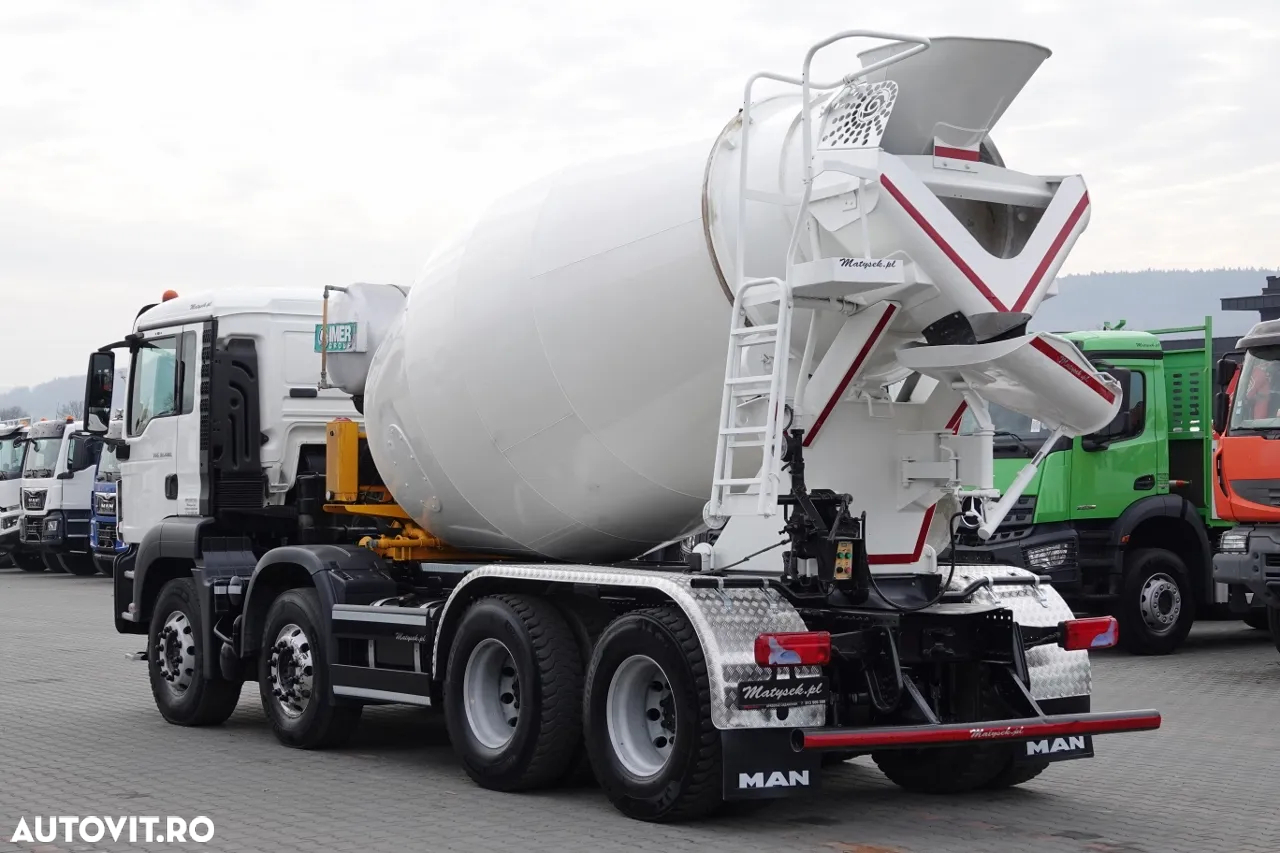 MAN TGS 32.480 / 8X4 / BETONATOR / PEAR 9M3 / MANUAL / EURO 6 - 2