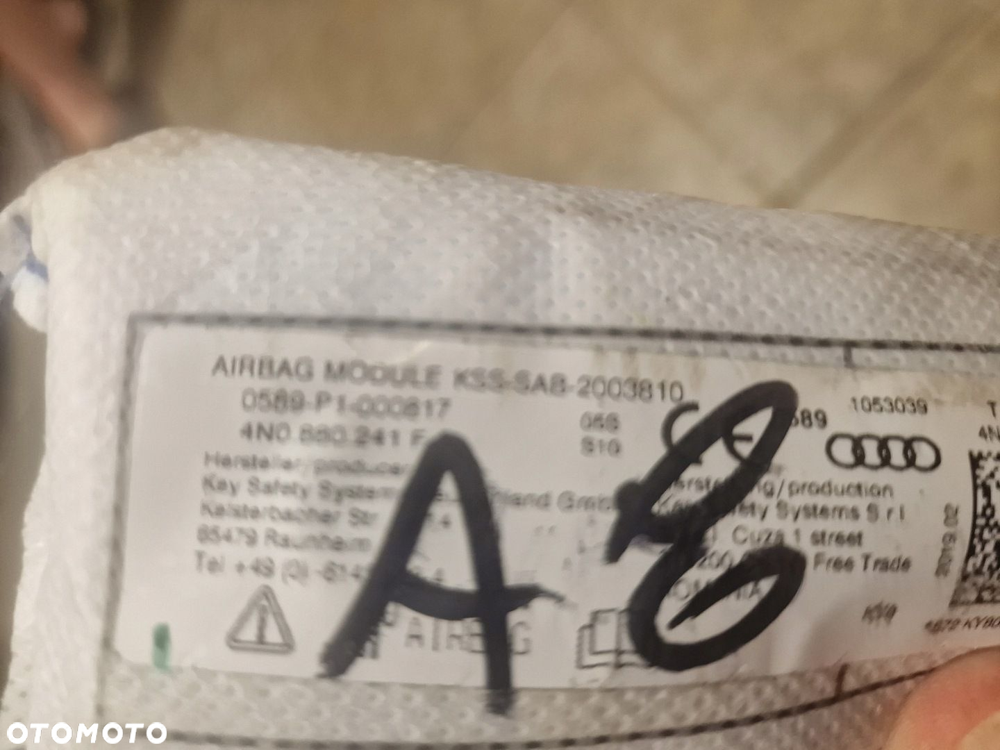PODUSZKA AIRBAG AUDI A8 D5 LEWA 4NO880241F LUB PRAWA 4N0880242F - 4
