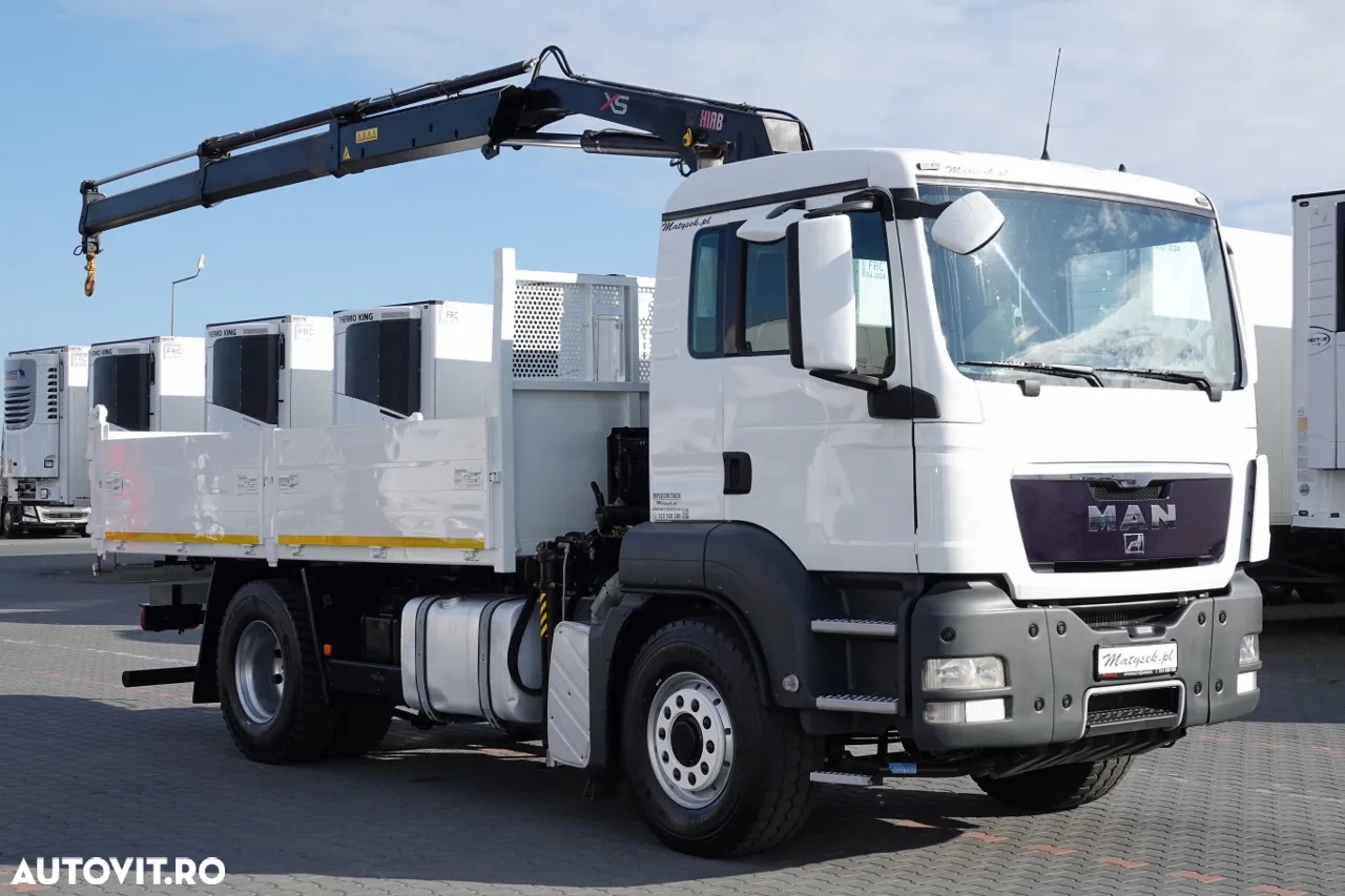 MAN TGS 18.400 / 4x4 / BASCULANTE - 4,7 M + HDS HIAB 111 inaltime: 7,4 m / MANUAL / PALET / RADIO CONTROL - 7