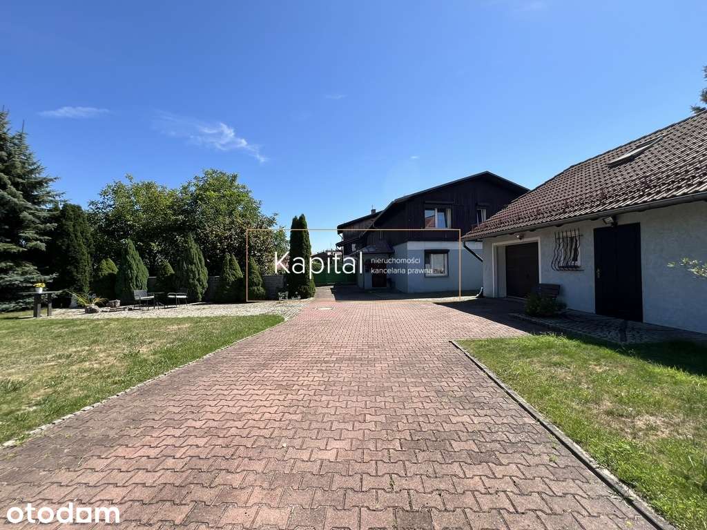 Przestronny dom 130m2 + budynek usługowy 70m2