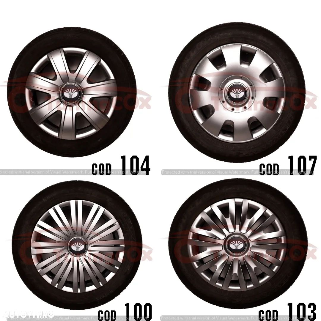 Capace roti DAEWOO r13  la set de 4 buc ,Capace janata aliaj - 1