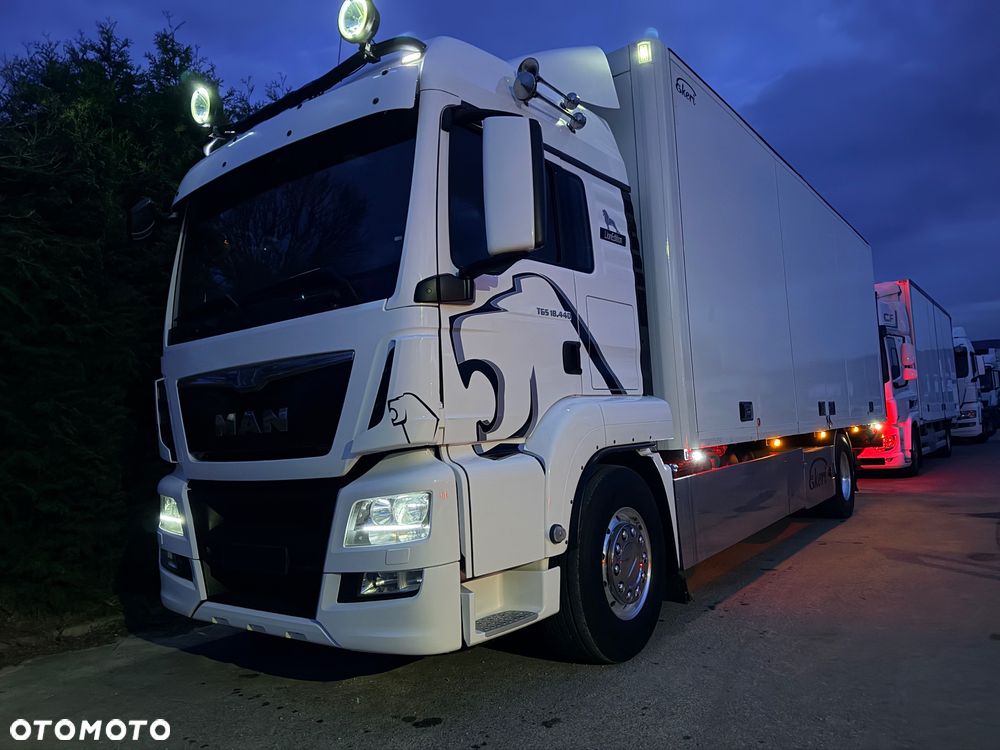 MAN TGS 18.440 4X2LL /E6/ ALUFELGI / KONTENER / WINDA / 19 EUROPALET / AUTOMAT / SYPIALKA x 2 / GLOB / WEBASTO / 2015 ROK / SPROWADZONY - 1