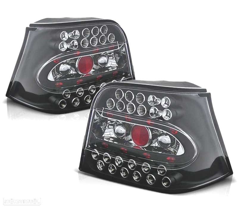 FAROLINS TRASEIROS LED GOLF 4 MK IV 97-03 PRETO - 2