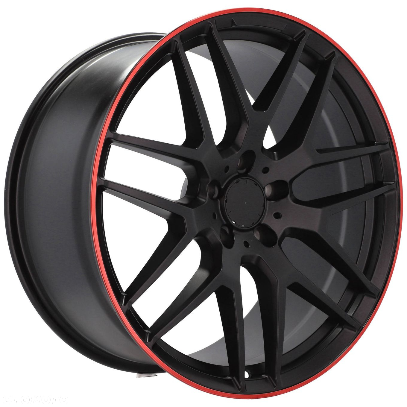 4x Nowe Felgi 21 m.in. do MERCEDES Klasa G W460 W461 W463 AMG Czarne Czerwony Rant - FE115 (HE762) - 2