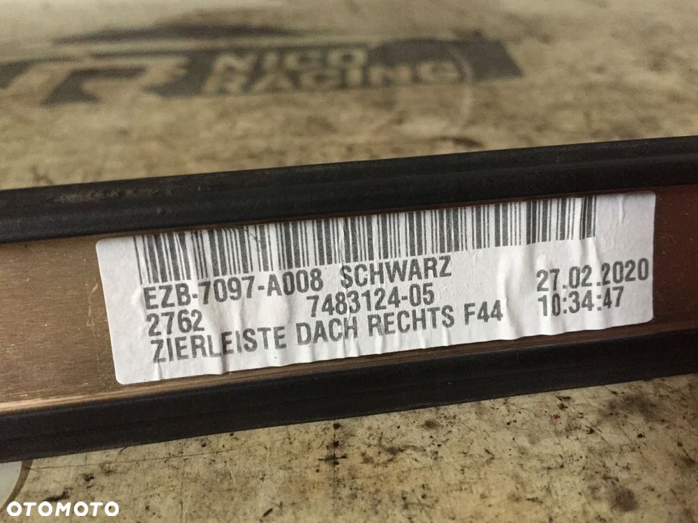 LISTWA DACHOWA LEWA BMW 2 F44 CZARNY MAT - 15