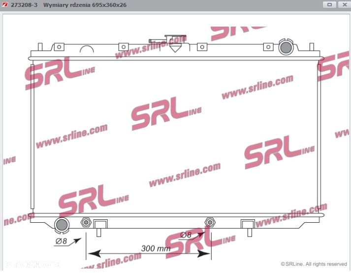 CHŁODNICA WODY NISSAN PRIMERA 96-01 2.0 16V - 1