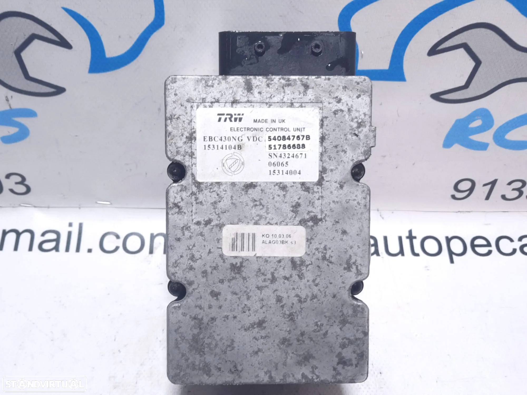 ABS MODULO BLOCO HIDRAULICO ALFA ROMEO 159 2.2 JTS 16V 185CV 939A5000 54084767B 51786688 15314004 15314104B SN4324671 ALFA BRERA SPIDER - 5