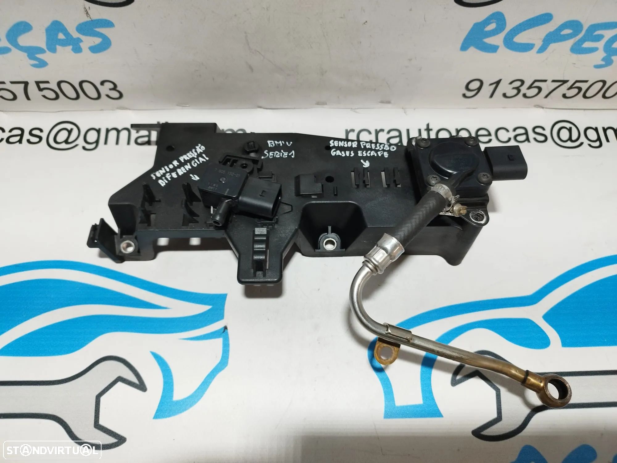 SUPORTE COM SENSOR SENSORES PRESSÃO GASES ESCAPE DIFERENCIAL BMW SERIE 1 E81 2.0D 143CV N47D20A  E82 E87 E88 78051520 7808014 01 - 1
