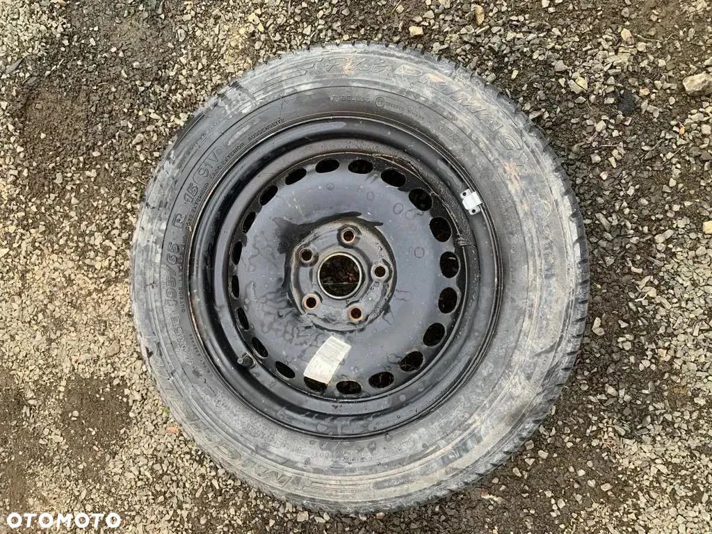 VW KOŁO ZAPASOWE 15 6J ET37 5x112 FELGA STALOWA 3B0601027D OPONA MICHELIN PRIMACY 3 195/65/R15 VW AUDI SEAT SKODA PASSAT B5 A4 B5 - 1