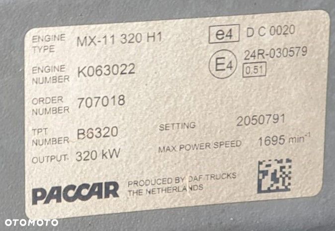 SILNIK DAF XF 440 MX-11 320 H1 320 kW - 7