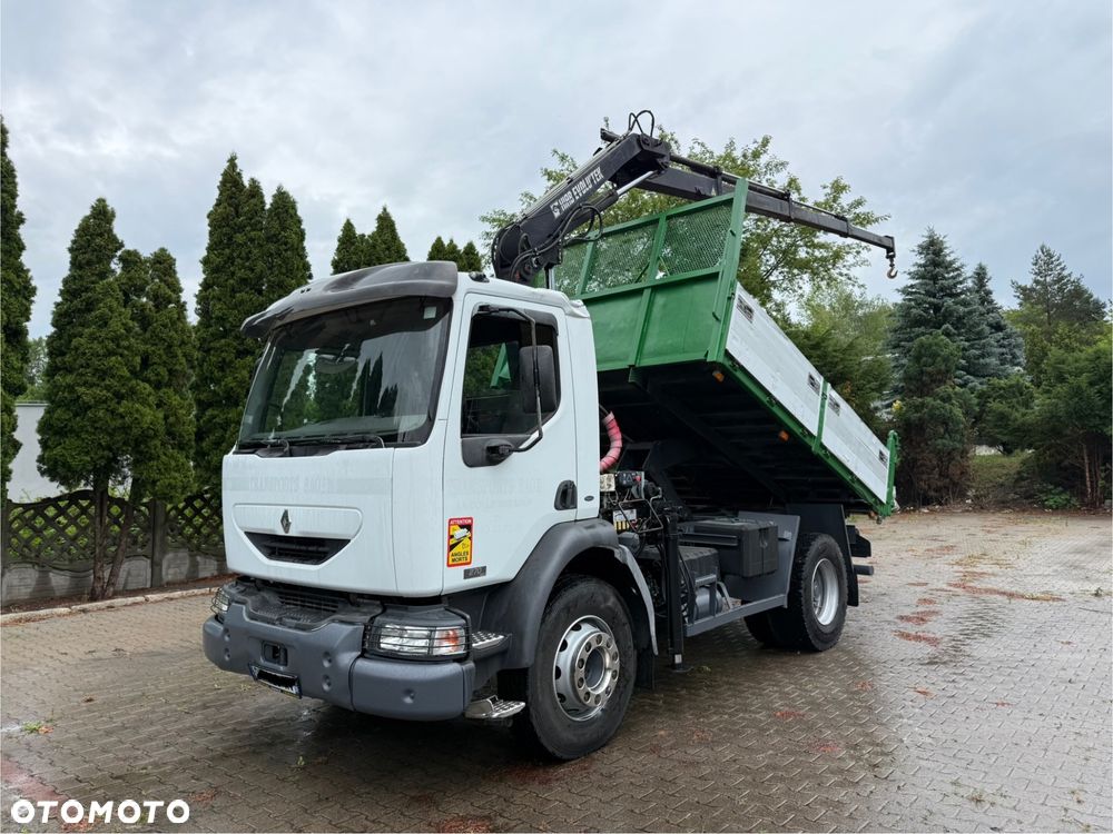 Renault MIDLUM 270 DCI* DMC 16T* WYWROTKA 3,7m* HIAB 085 EVOLUTEK* DŹWIG 3,8T* MOST GÓRSKI* BLOKADA* KLIMA* 85% OPONY* STAN BDB* Z FRANCJI* - 1