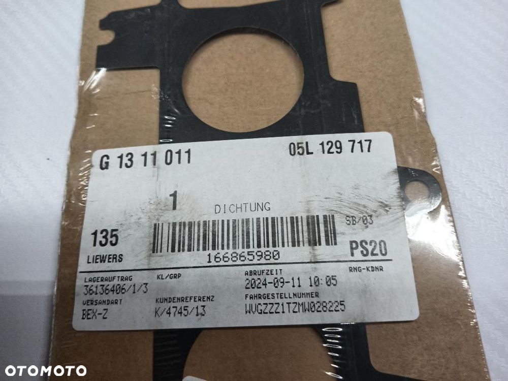 USZCZELKA KOLEKTORA WYDECHOWEGO AUDI A3 8Y 05L129717 - 2