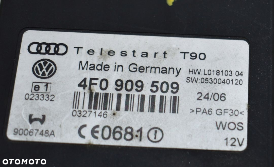 MODUŁ STEROWNIK WEBASTO VW AUDI 4F0909509 - 3