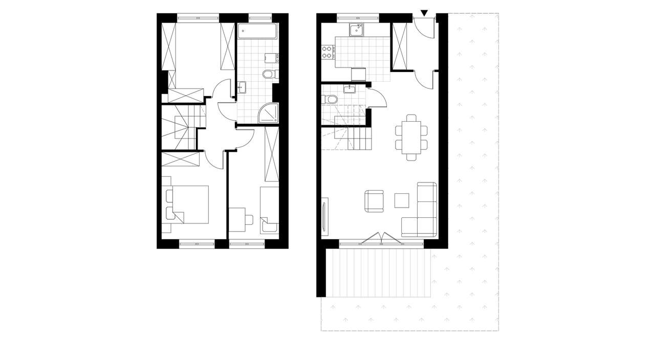4-pokojowy dom 80m2 + ogródek Bezpośrednio - Pełny obrazek: 3/6