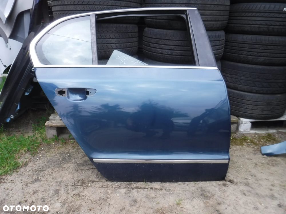 Skoda Superb II 2 LIFT FL 12-15 LW5Q F0F0 sedan liftback drzwi tyl lewe prawe HB szyba - 10