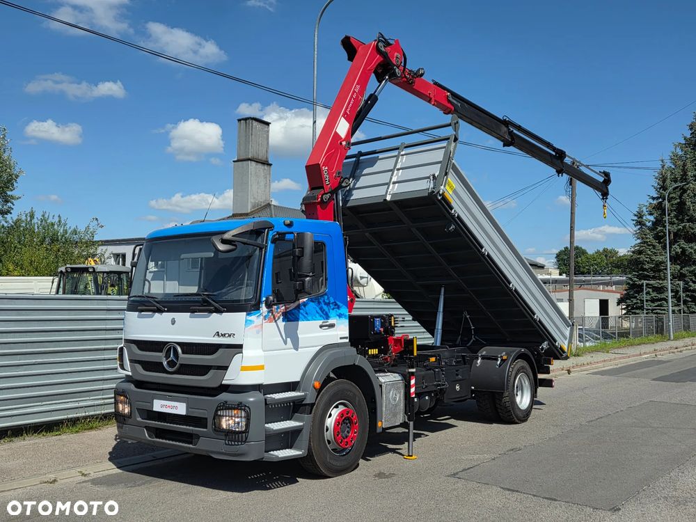 Mercedes-Benz AXOR 1824 // HDS HMF 1420-K3 3 WYSUWY + PILOT // NOWY KIPER // ŻURAW DŹWIG CRANE KRAN - 1