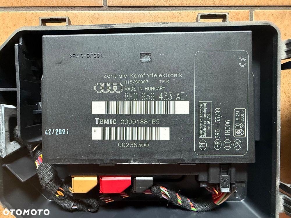 MODUŁ KOMFORTU AUDI A4 B6 8E0959433 AE  -WYSYŁKA- - 3