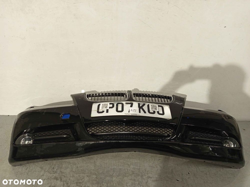 + ZDERZAK PRZÓD PRZEDNI BMW E90 E91 SCHWARZ II 2 CZARNY HALOGENY - 1