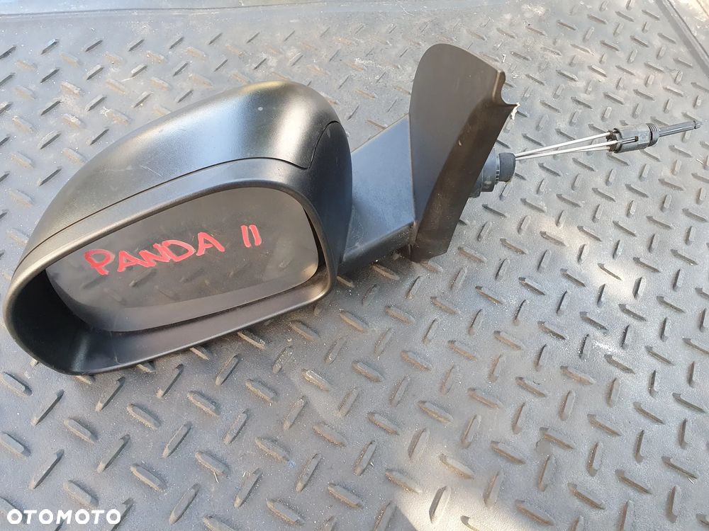 FIAT PANDA III LUSTERKO ZEWNĘTRZNE LEWE MANUALNE CZARNE ORYGINAŁ E3021071 - 3