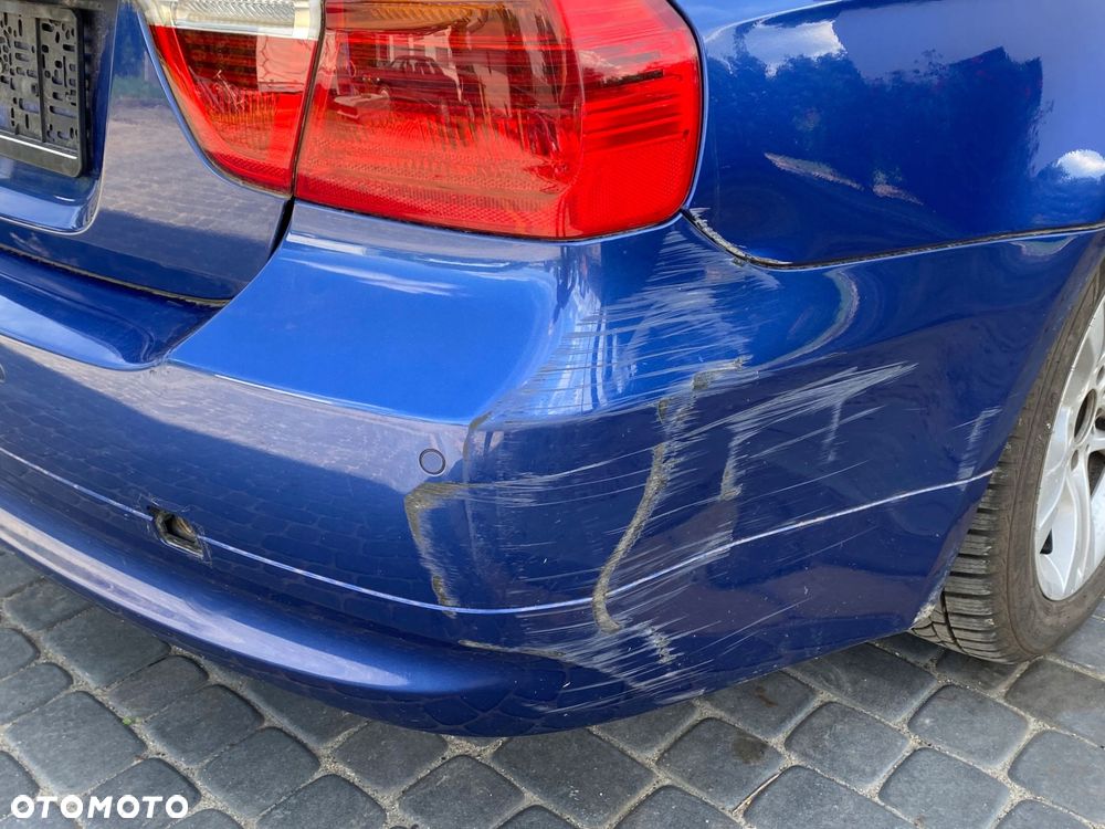 BMW E90 E91 LIFT ZDERZAK TYŁ TYLNY SEDAN MONTEGOBLAU METALLIC SCHWARZ - 5