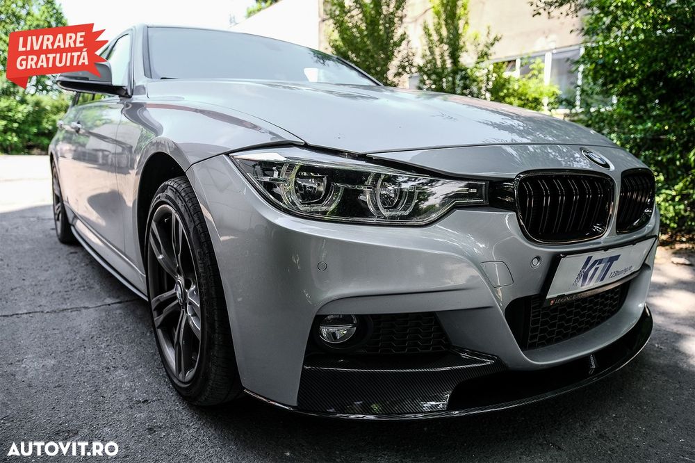 Prelungire Bara Fata cu Difuzor Bara Spate BMW Seria 3 F30 F31 (2011-up) M Perform- livrare gratuita - 13