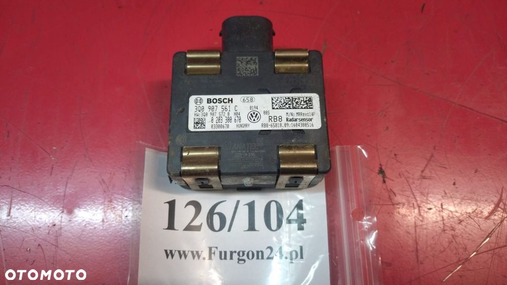RADAR SENSOR DISCTRONIC VW PASSAT B8 SUPERB OCTAVIA 3Q0907561C NO 126/104 - 1
